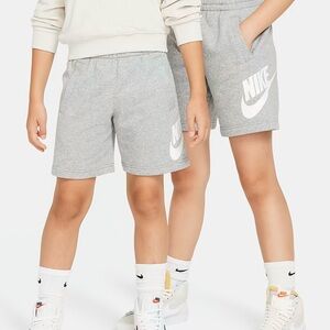 Nike Boys Medium Dark Gray Athletic Shorts with Elastic Waistband